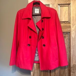 Women’s Red Old Navy Pea Coat X-Large